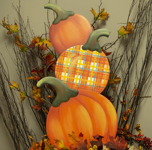 Plaid Pumpkin Stack