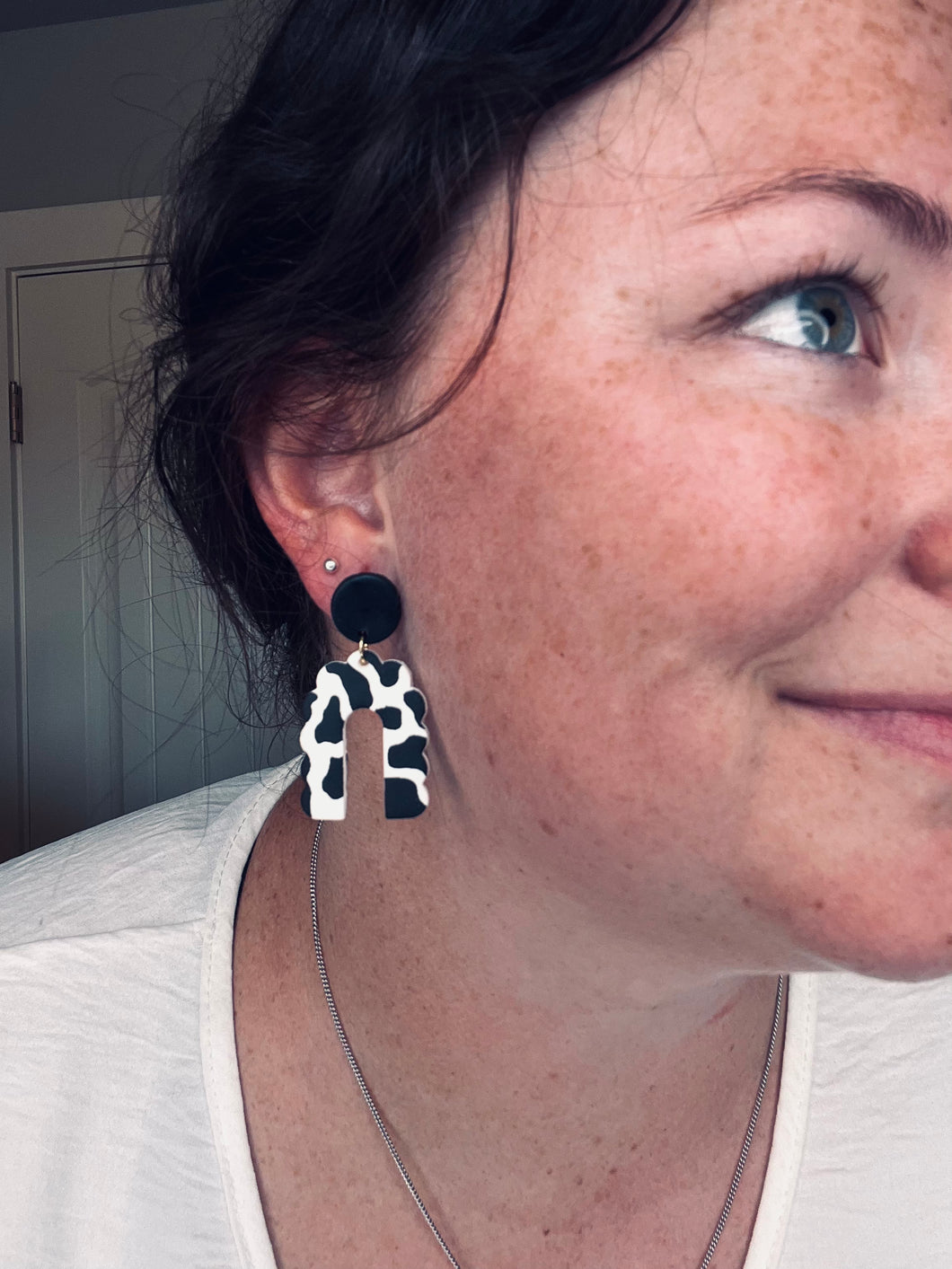 Clay Cow Earrings