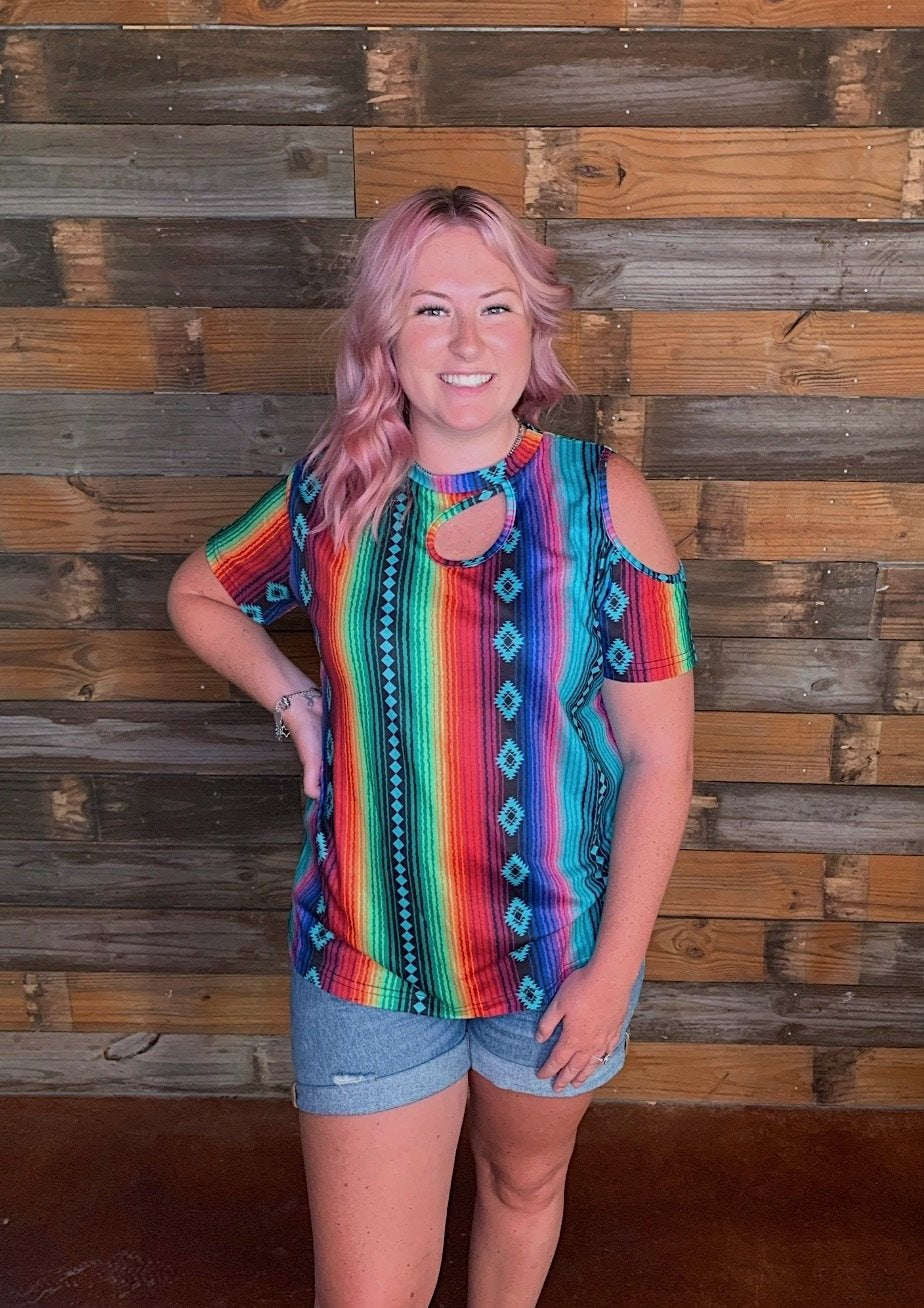 Cut Out Serape Top